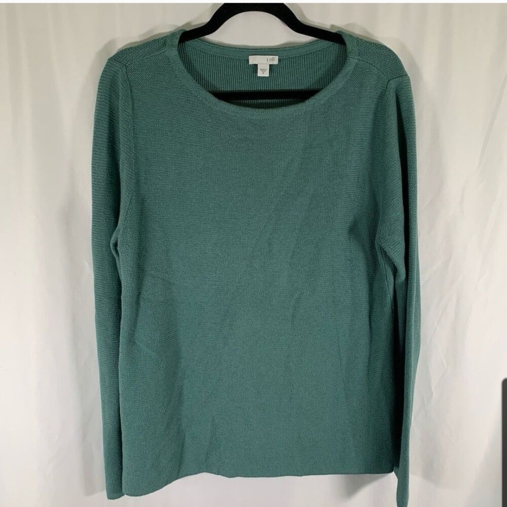 J. Jill Sea Green Round Neck Sweater Sz M EUC